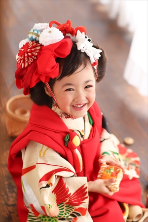 （３歳きもの)②華鶴